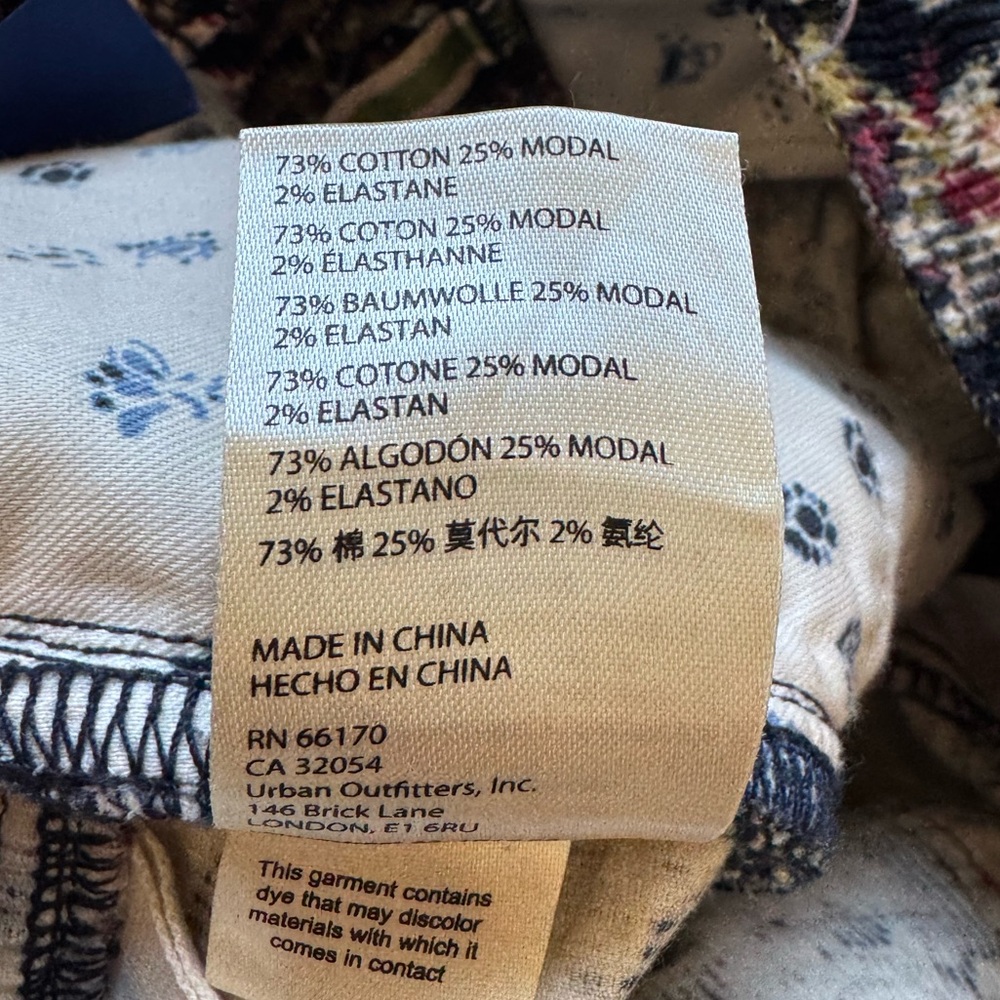 NWOT PILCRO Anthropologie The Icon Floral Corduroy Pants Size 29 - Picture 13 of 14